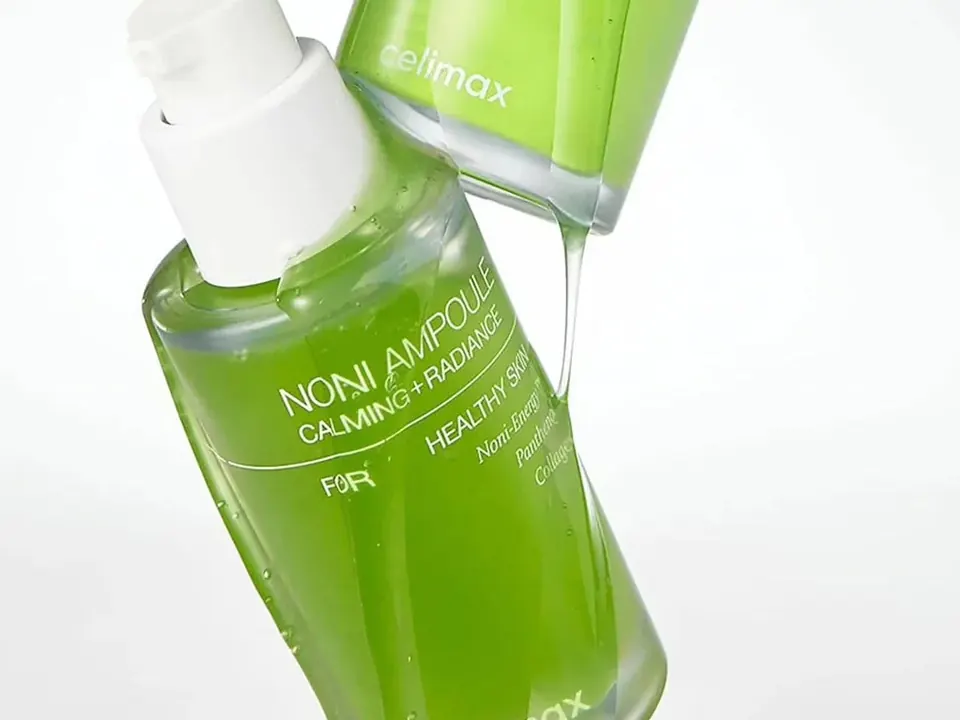 Ampolla The Real Noni de Celimax con su textura derramada